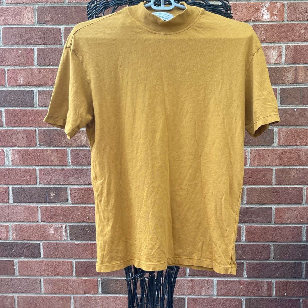 Stockholm Atelier & Other Stories Short Sleeve Tee Size 4 100% Cotton Mustard